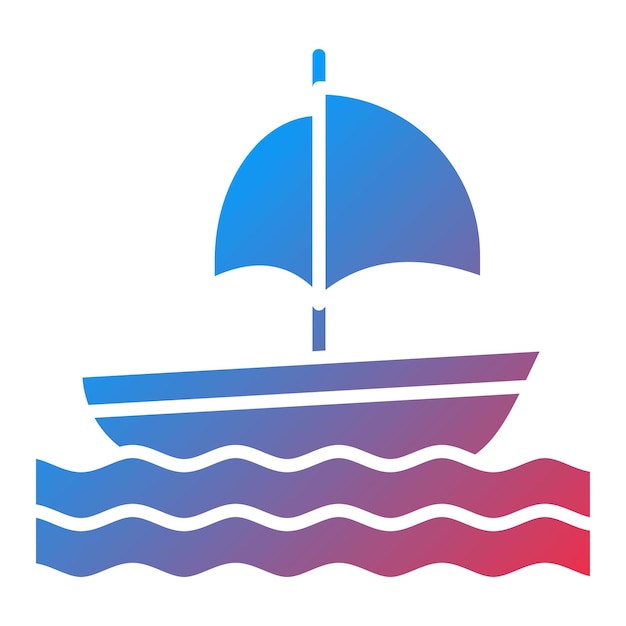 Imagen vectorial de icono de vela Se puede usar para los Juegos Olímpicos