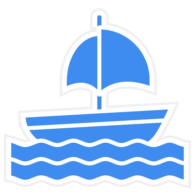Imagen vectorial de icono de vela Se puede usar para los Juegos Olímpicos