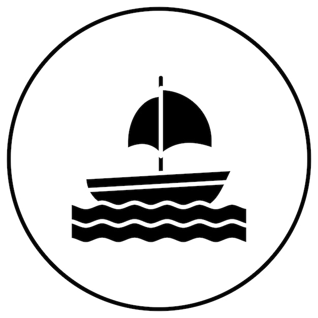 Imagen vectorial de icono de vela Se puede usar para los Juegos Olímpicos