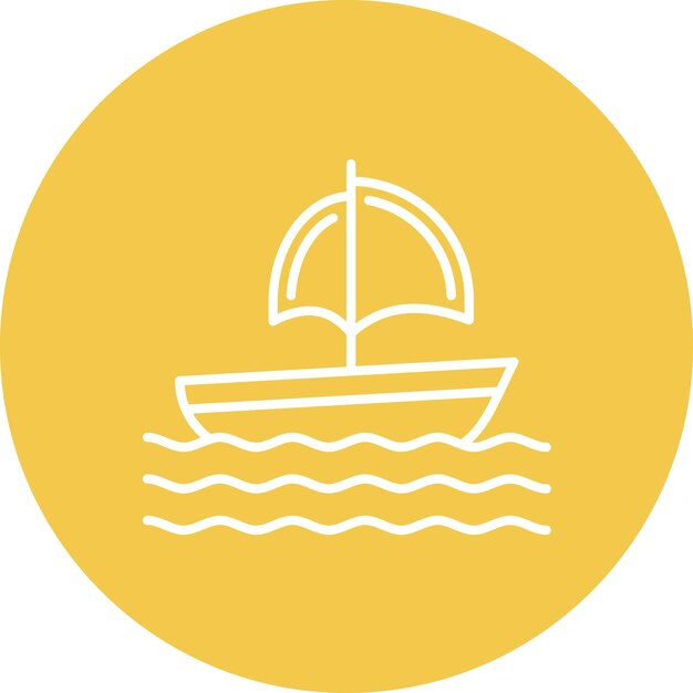 Imagen vectorial de icono de vela Se puede usar para los Juegos Olímpicos