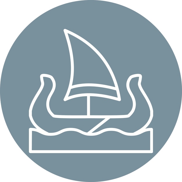 Imagen vectorial del icono de la vela Se puede usar para Vikings
