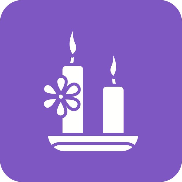 Imagen vectorial del icono de la vela de Spa Se puede usar para Spa