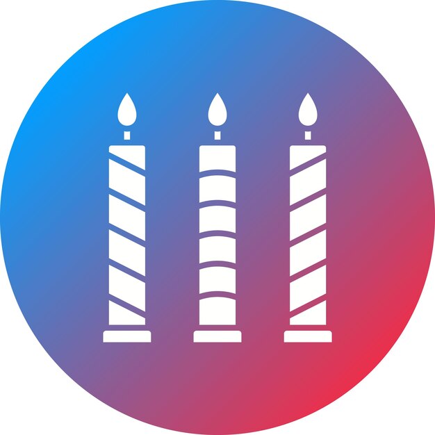 Imagen vectorial del icono de las velas Se puede usar para cumpleaños