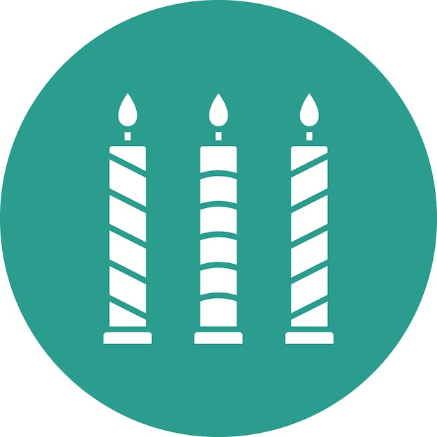 Imagen vectorial del icono de las velas Se puede usar para cumpleaños