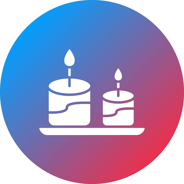 Imagen vectorial del icono de las velas Se puede usar para fiestas y celebraciones