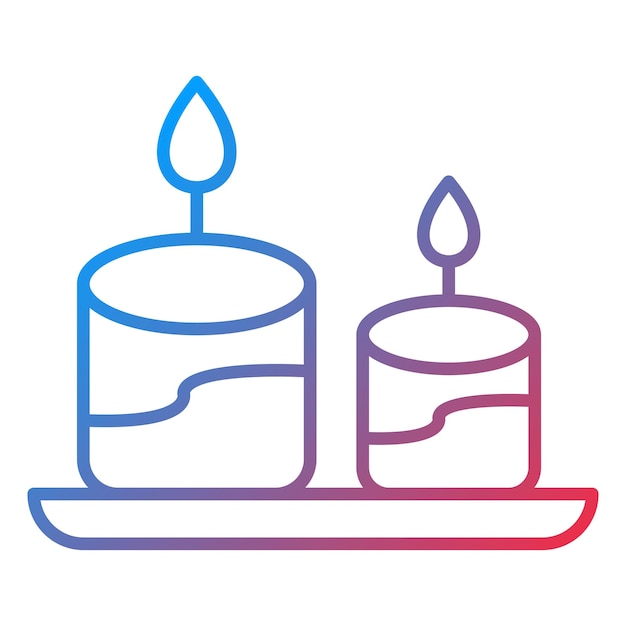 Imagen vectorial del icono de las velas Se puede usar para fiestas y celebraciones