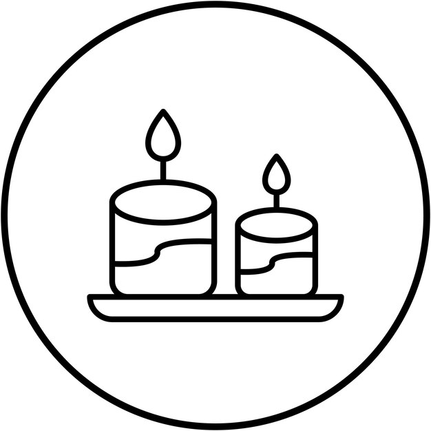 Imagen vectorial del icono de las velas Se puede usar para fiestas y celebraciones