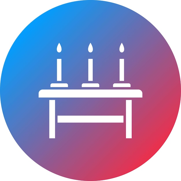 La imagen vectorial del icono de las velas se puede utilizar para el funeral