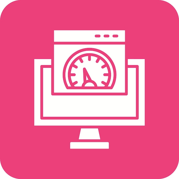 Imagen vectorial del icono de velocidad de la página Se puede utilizar para SEO y SEM