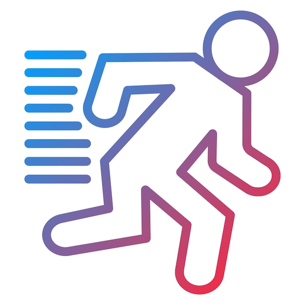 Imagen vectorial del icono del velocista Se puede usar para pista y campo
