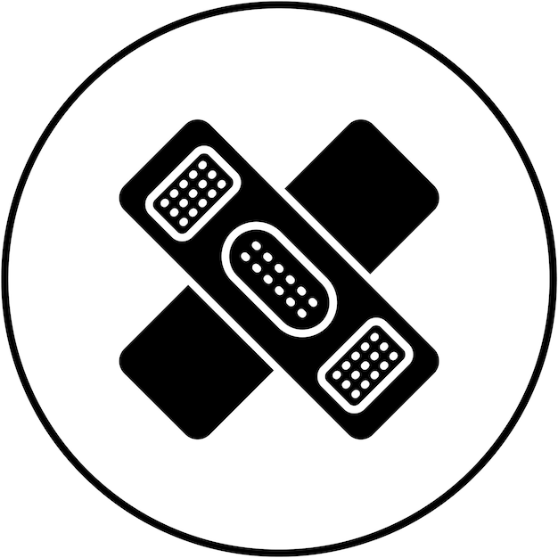 Imagen vectorial del icono del vendaje Se puede usar para Farmacia