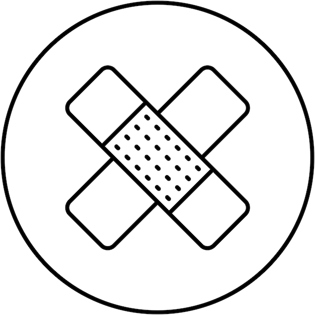 Imagen vectorial del icono de la vendaje puede usarse para la medicina