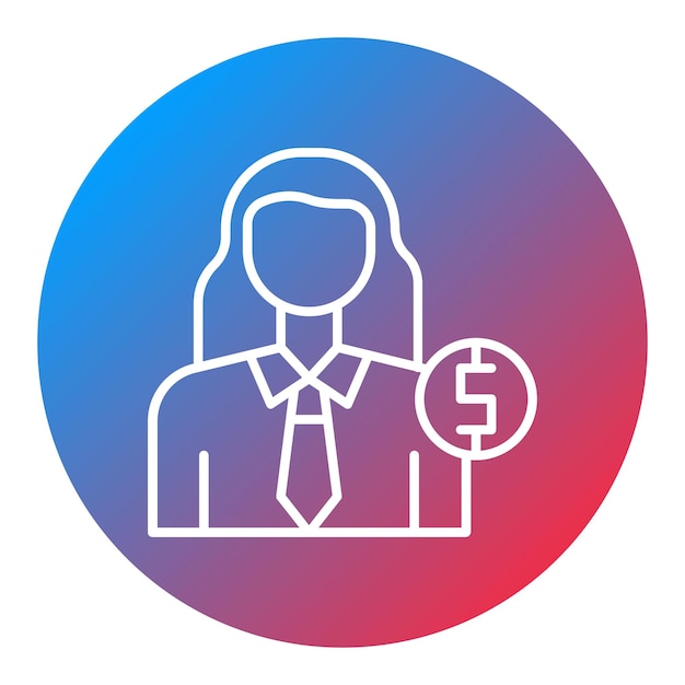 Imagen vectorial del icono del vendedor Puede utilizarse para mujeres