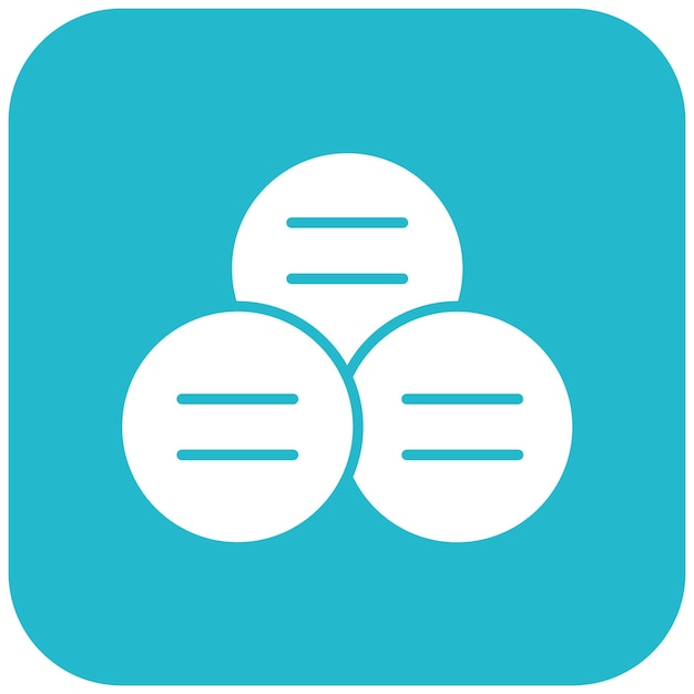 Imagen vectorial de icono de Venn lineal Se puede utilizar para infografías