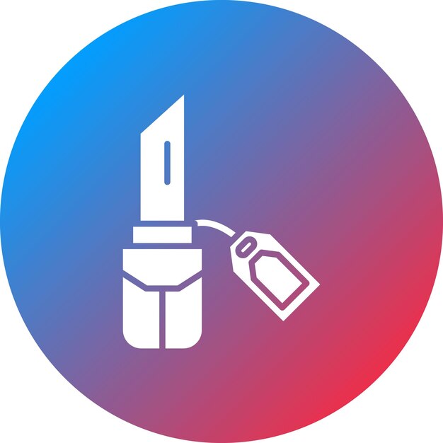 Imagen vectorial del icono de la venta de lápiz labial Se puede usar para las compras del viernes