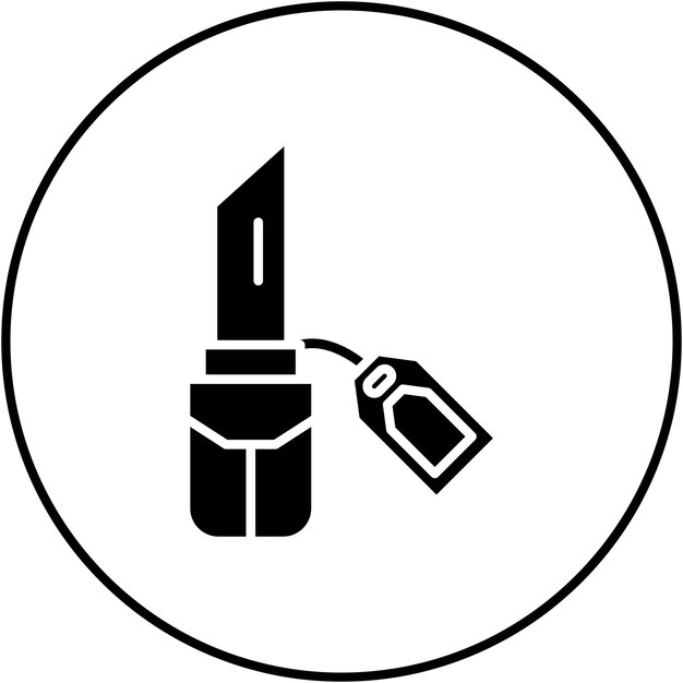 Imagen vectorial del icono de la venta de lápiz labial Se puede usar para las compras del viernes
