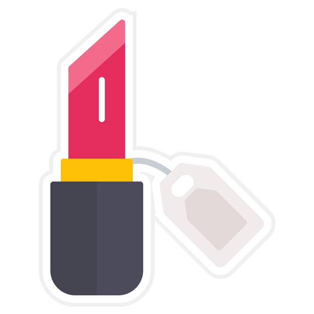 Imagen vectorial del icono de la venta de lápiz labial Se puede usar para las compras del viernes
