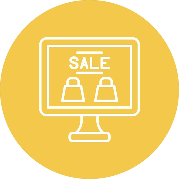 Imagen vectorial de icono de venta en línea Se puede usar para Shopping Friday