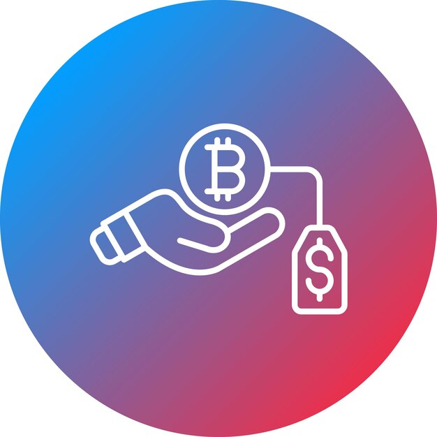 Imagen vectorial del icono de venta Se puede utilizar para la criptomoneda