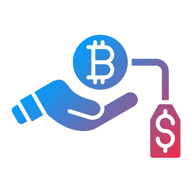 Imagen vectorial del icono de venta Se puede utilizar para la criptomoneda