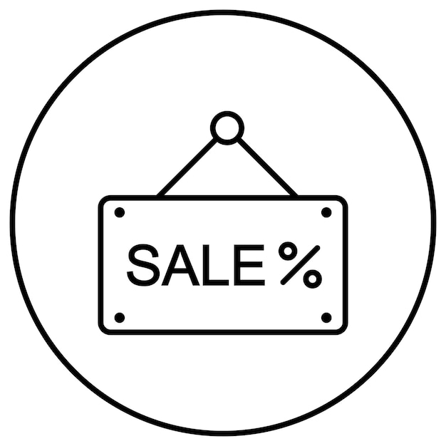 Imagen vectorial del icono de venta Se puede utilizar para el mercado callejero
