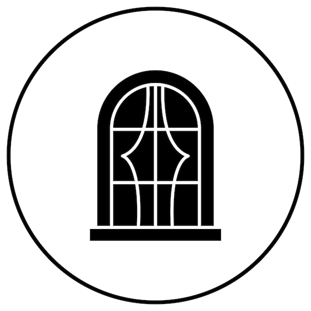 La imagen vectorial del ícono de la ventana se puede utilizar para el interior