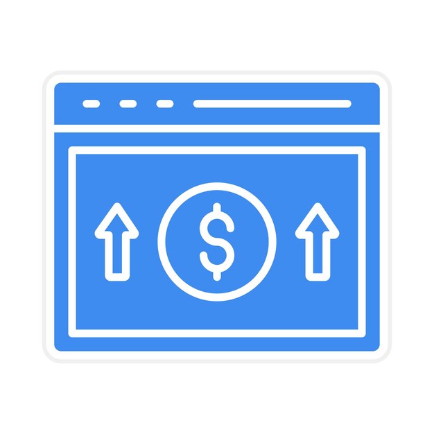 Imagen vectorial del icono de ventas Se puede utilizar para el servicio de marketing en Internet