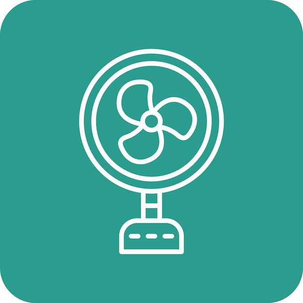 Imagen vectorial del icono del ventilador Se puede usar para el verano