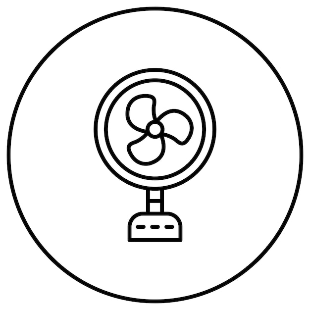 Imagen vectorial del icono del ventilador Se puede usar para el verano