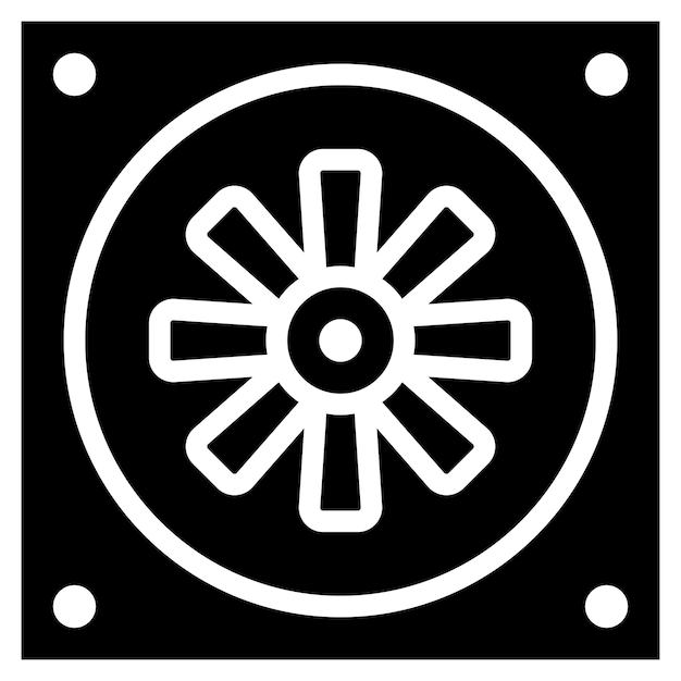 Imagen vectorial del icono del ventilador de refrigeración Se puede utilizar para la impresión 3D