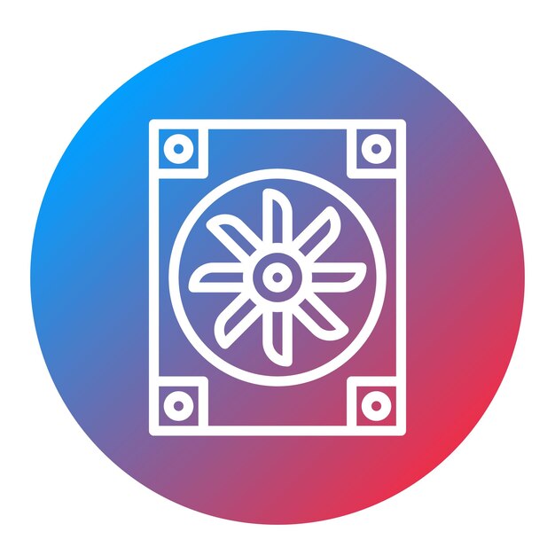 Imagen vectorial del icono del ventilador de refrigeración Puede utilizarse para la fabricación aditiva