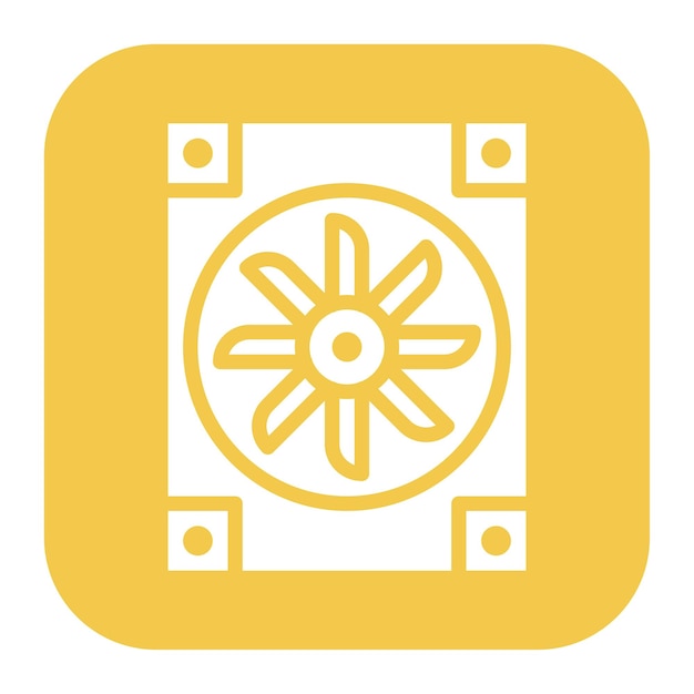 Imagen vectorial del icono del ventilador de refrigeración Puede utilizarse para la fabricación aditiva