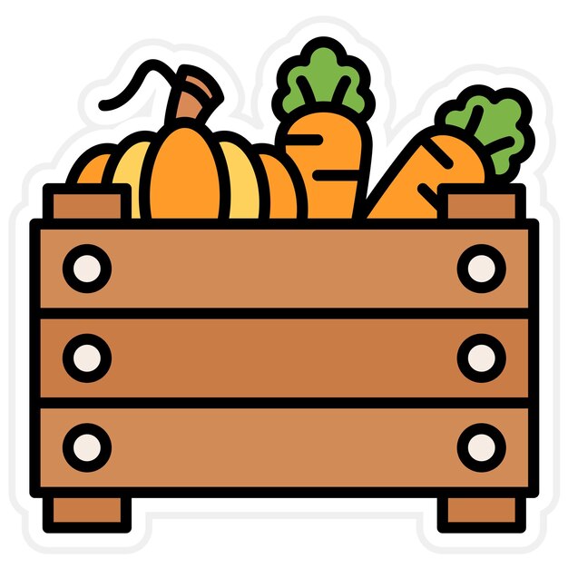 Imagen vectorial del icono de verduras Se puede utilizar para la agricultura y la jardinería