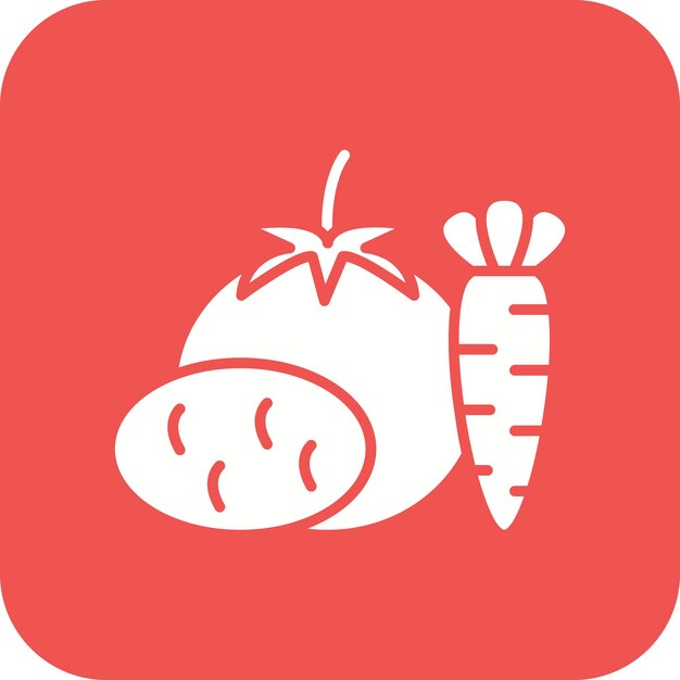 Imagen vectorial de icono de verduras Se puede utilizar para catering