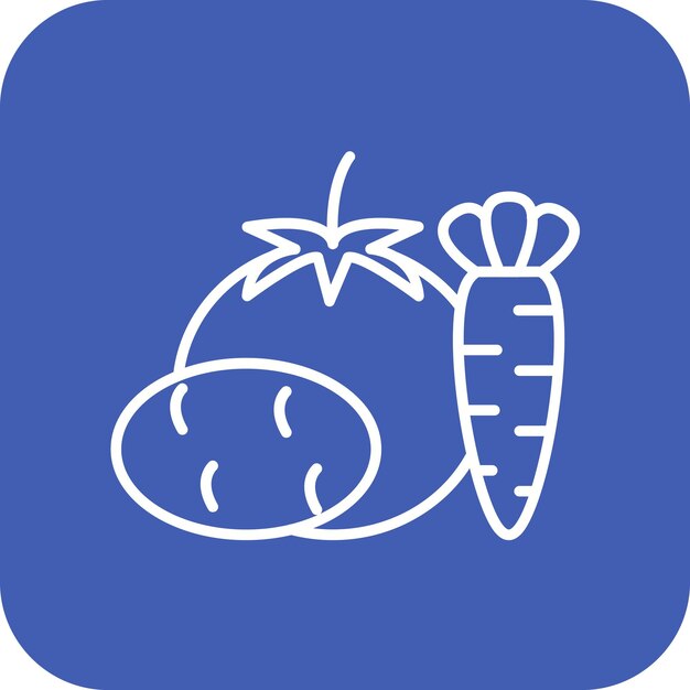 Imagen vectorial de icono de verduras Se puede utilizar para catering