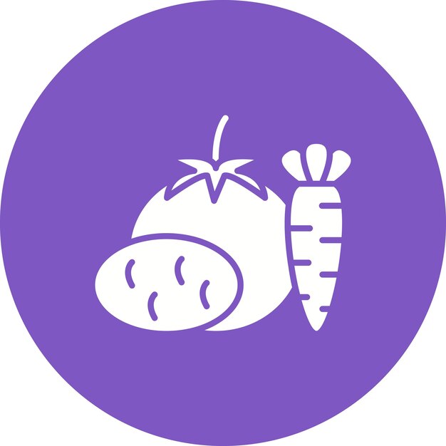 Imagen vectorial de icono de verduras Se puede utilizar para catering