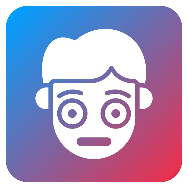 Imagen vectorial de icono vergonzoso Se puede usar para emociones humanas