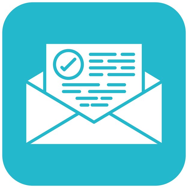 Imagen vectorial del icono de verificación de correo electrónico Se puede utilizar para los servicios de dinero en línea