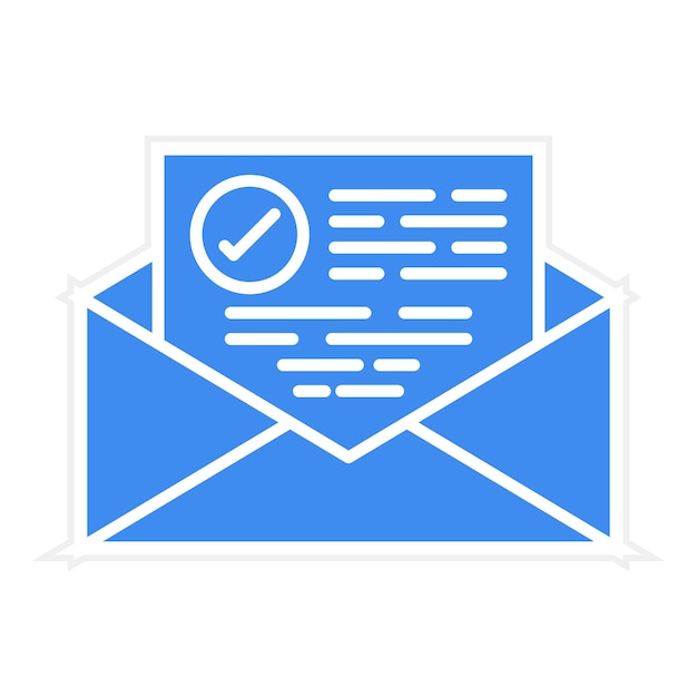 Imagen vectorial del icono de verificación de correo electrónico Se puede utilizar para los servicios de dinero en línea