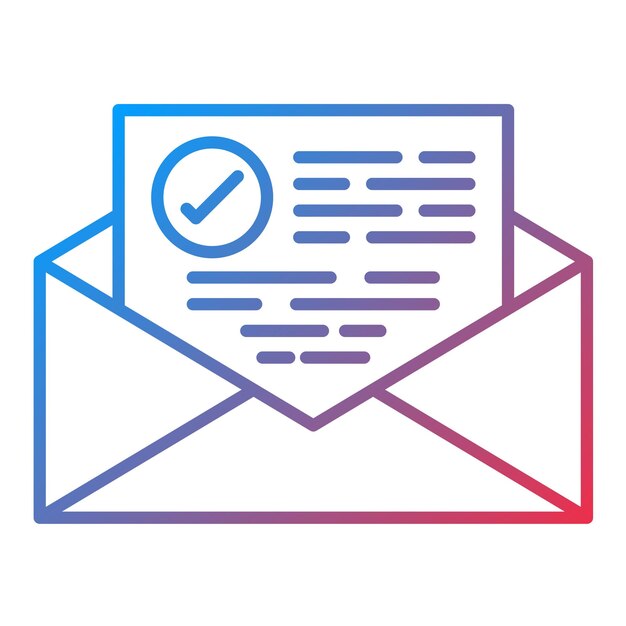 Imagen vectorial del icono de verificación de correo electrónico Se puede utilizar para los servicios de dinero en línea