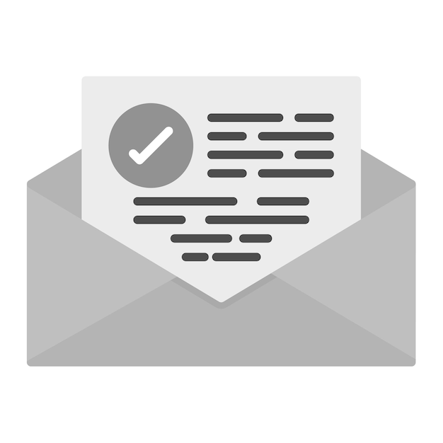 Imagen vectorial del icono de verificación de correo electrónico Se puede utilizar para los servicios de dinero en línea