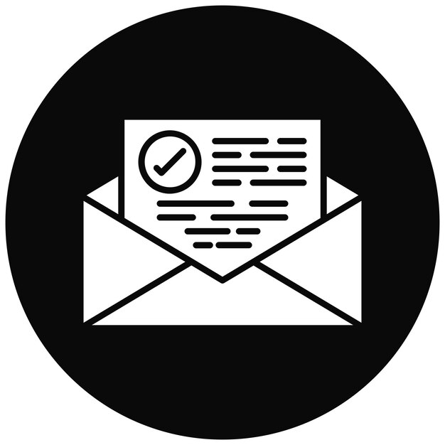 Imagen vectorial del icono de verificación de correo electrónico Se puede utilizar para los servicios de dinero en línea