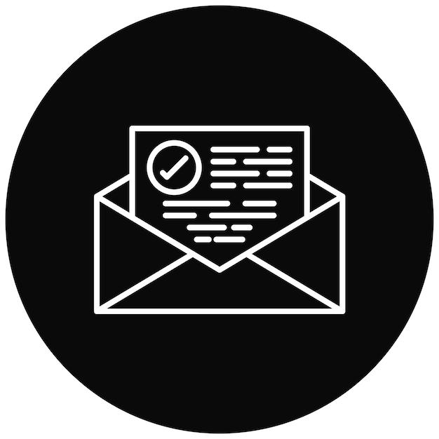 Imagen vectorial del icono de verificación de correo electrónico Se puede utilizar para los servicios de dinero en línea