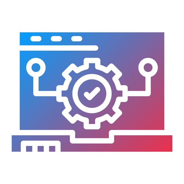 Imagen vectorial del icono de verificación de prueba Se puede utilizar para pruebas de software