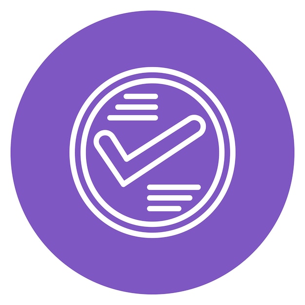 Imagen vectorial del icono de verificación Puede utilizarse para la garantía de calidad