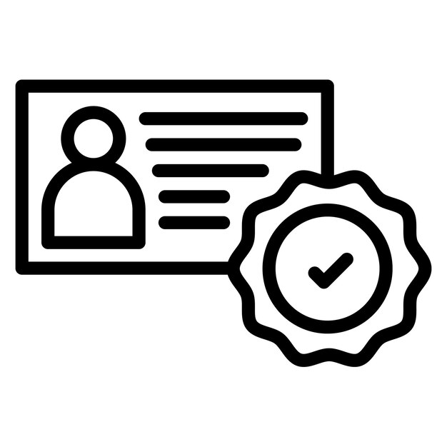 Imagen vectorial de icono verificada Puede utilizarse para la compilación y regulación