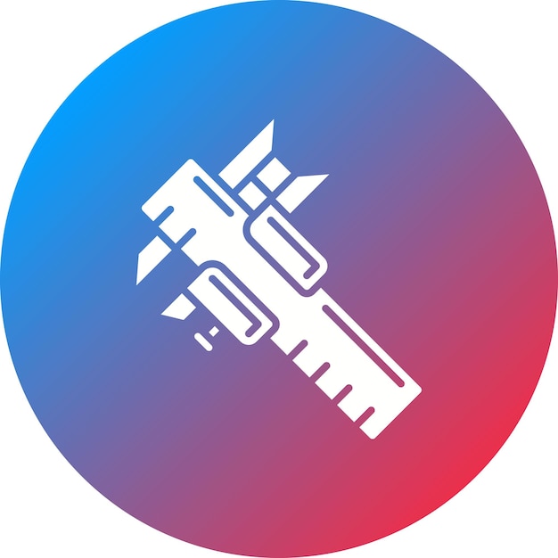 Imagen vectorial de icono de Vernier Caliper Se puede utilizar para la ingeniería