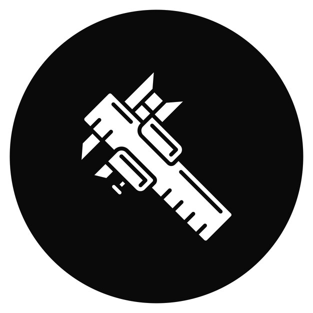 Imagen vectorial de icono de Vernier Caliper Se puede utilizar para la ingeniería