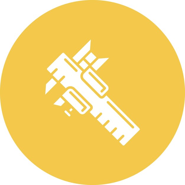 Imagen vectorial de icono de Vernier Caliper Se puede utilizar para la ingeniería