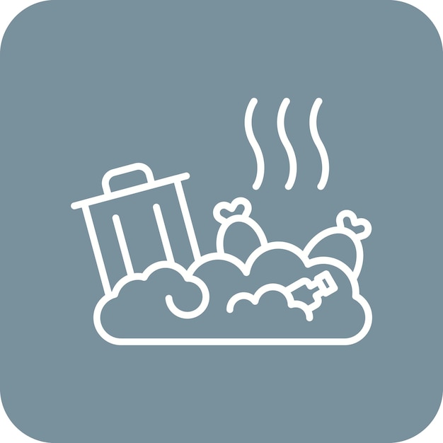 Imagen vectorial del icono del vertedero Se puede utilizar para la contaminación